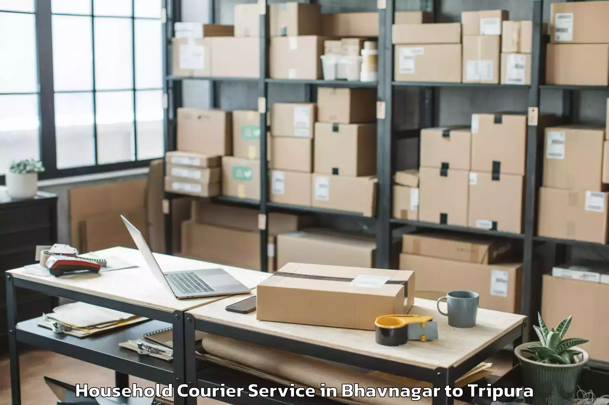 Professional Bhavnagar to Kamalpur Airport Ixq Household Courier